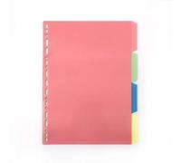Zelten Refills/Loose Leaves for B5 Cover Ring Binder/Personal Organiser/Planner(B5 26 Holes, PVC Divider Colored)