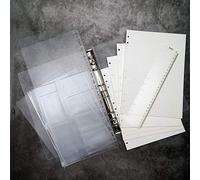 Zelten Refills/Loose Leaves for B5 Cover Ring Binder/Personal Organiser/Planner(B5 9 Holes, Cover with Pages and Pouches Set)