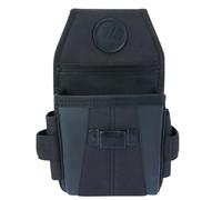 Zeluga 20-562 Black Tool Pouch - Heavy-Duty 600D Polyester with Divided Main Pocket & Metal Tape Clip for Electricians, Carpenters, DIY | Durable & Organized Tool Belt Pouch