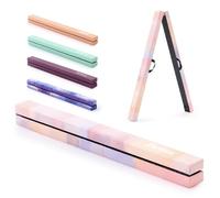 ZELUS 2.1 m Folding Balance Beam, Foldable Floor Gymnastics Balance Beam with Carry Handles Suede Cover & Nonslip Base, Portable Gymnastics Equipment for Beginners Gymnasts, Pink Purple Gradient
