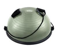ZELUS Balance Ball Trainer with Resistance Bands and Foot Pump, Inflatable Yoga for Home Gym Workouts, 23 Inch Exercise Half Training Core Strength Fitness More, 330lb Cap, Matcha green