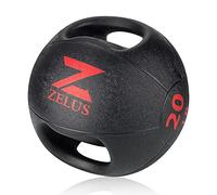 ZELUS Medicine Ball with Handles, 9kg Exercise Balls for Home Gym with Dual Grips, Weight Ball for Strength Balance and Core Training, Full Body Workout Exercise Equipment