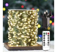 ZELUXDOT 400FT Fairy String Lights Green Copper Wires Outdoor/Indoor Waterproof LED String Lights with Remote for Christmas Tree, Patio, Gardens, Backyard, Plant. 1200 LEDs