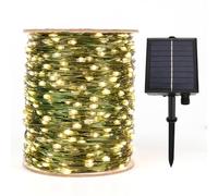 ZELUXDOT Extra Long Solar String Lights Green Wire Outdoor 100FT String Lights Waterproof Solar Powered Fairy String Lights 300 LEDs for Patio, Gardens, Backyard,Tree,Wedding,Christmas