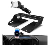 Zelvoro 360° F150 Phone Mount, Full Metal Base No Punching Required, F250 Phone Mount with Storage Function Most Phones, Compatible with Ford F150 2015-2020 and F250/F350 2017-2022 Super Duty Trucks