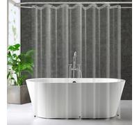 ZEMAHOME Extra Long Narrow Clear Plastic Shower Curtain Liner - Lightweight 54" x 79" Transparent Bathroom Shower Showroom Curtain Liner with Rustproof Metal Gromments and Weighted Magnet