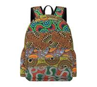 Zemblesong Rucksack, African Patchwork Patterned Backpack, Casual Daypack for Outdoors,Sport,Travel