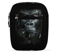Zemblesong Shoulder Bag, Wolves Howl in The Northern Lights Crossbody Bag, Multi Purpose Small Satchel for Work Business Travel