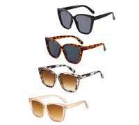 ZEMINRI 4 Pcs Sun Glasses Soft Light Sunscreen Uv Protection Sunglasses Versatile Style Suitable for Daily Commuting and Shopping Women and Men’ s Sunglasses with PC Material (4Pcs)