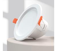 zemismart Zigbee LED Downlight Work with Home APP via Matter M1 Hub,Homekit ZMHK01 Hub,Tuya Zigbee Dimmable Timer Celling Lamp App Echo Siri Voice Control RGBW (6 inch 15 W)