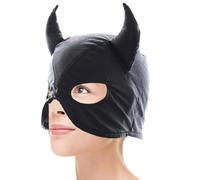 Zemkslo Head Masque PU Leather Adjustable Breathable Funny Head Cover