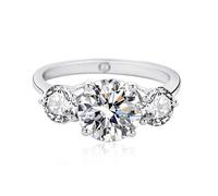 zemlite 2ct Geometric Diamond Engagement Ring | VVS1 Clarity, D Color | Diamond Jewelry for Special Moments