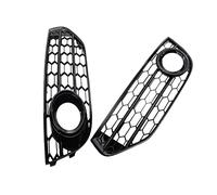 ZEMNLO Automotive Fog Light Grill Cover Honeycomb Mesh Professional, For, For A4 B8 Assembly Direct Replaces 8K0807681H 8K0807682H Car Front Grille(Glossy Black)
