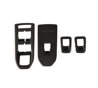 ZEMNLO Carbon Fiber Window Glass Lift Button Trim Switch Cover Door Armrest Panel Sticker, for VW, for Golf, 8 MK8 2020 2021 Control Car Window Switch Trim Cover