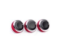 ZEMNLO For Ford, for Focus, 2 MK2 3 MK3 Sedan Hatchback, for Mondeo, 3Pcs/Set Car Air Conditioning Heat Control Switch knob AC Knob Car Air Conditioning Knob(Red)