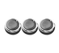 ZEMNLO For Ford, for Focus, Car Ac Knob Button Aluminum Alloy Air Conditioning Knobs Heater Climate Control Switch 50JA Set of 3 Car Air Conditioning Knob(Black)