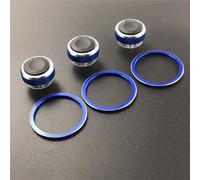 ZEMNLO For Ford, for Focus, for 2 3 MK2 MK3 ST RS, for Mondeo, Accessories 3Pcs/Set Air Conditioning Switch AC Knob Car Heat Control Car Air Conditioning Knob(Knob Ring Blue 6pcs)