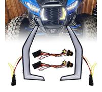 ZEMNLO Front LED Grille Accent Lights, for Teryx, for KRX 1000 2020-2024 Trail Special 2021-2024 UTV ATV with Turn Signal Fang Light Motorcycle Turn Signal Indicator