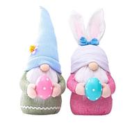 Zemolo 2 pcs Easter Bunny Gnomes Decor, Easter Gnomes Doll Plush Rabbit Faceless Doll Gonk Ornaments Lucky Home Holiday Desktop Decoration Gonk Gifts for Adults
