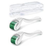 Zemolo 2Pcs Derma-Roller 0.5mm with 1mm, Beard Growth Roller Microneedling Roller with 540 Needles, Micro-Needles, Stimulate Beard and Hair Growth Derma-Roller for Men Women Hair Loss, Face