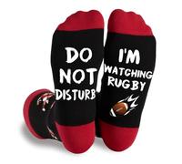 Zemolo Novelty Socks for Men Who Have Everything, DO NOT DISTURB, I'M WATCHING RUGBY Socks Birthday Father's Day Sock Gifts for Grandad Dad Husband Christmas Presents for Men