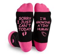 Zemolo Pregnancy Gifts for Mum to be, Funny Socks I'M GROWING A TINY HUMAN Novelty Socks Christmas Mothers Day Birthday Gifts for Her Wife Presents for Pregnant Women