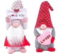 Zemolo Valentines Gifts for Her Girlfriend Wife Valentines Day Decorations Gnomes Gonk Valentines Day Handmade Plush Gnome Dolls Gonk Mini Faceless Dwarf Elf for Home Tabletop Decor