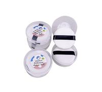 ZEMRIO 6 pcs of White round puffs Small boxed bulk puffs, suitable for makeup beginners and babies suitable use for loose powder, shading powder,and body powder well (1box/2 pcs) (White)