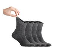 Zemy® Men Loose Diabetic Socks | 4-Pair Neuropathy Ankle Socks for Men | Super Soft Eco-Friendly Bamboo Material | Durable with Seamless Toe&Soft Top | Multicolour Options | 4 Seasons
