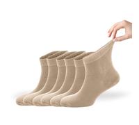 Zemy® Women Loose Diabetic Socks | 6-Pack Neuropathy Ankle Socks for Ladies | Super Soft Eco-Friendly Bamboo Material | Durable with Seamless Toe | Multicolour Options | 4 Seasons