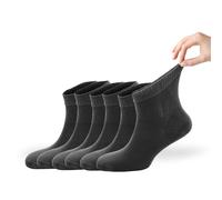 Zemy® Women Loose Diabetic Socks | 6-Pack Neuropathy Ankle Socks for Ladies | Super Soft Eco-Friendly Bamboo Material | Durable with Seamless Toe | Multicolour Options | 4 Seasons