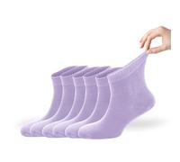 Zemy® Women Loose Diabetic Socks | 6-Pack Neuropathy Ankle Socks for Ladies | Super Soft Eco-Friendly Bamboo Material | Durable with Seamless Toe | Multicolour Options | 4 Seasons