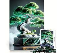 Zen Abstract Mable Bonsai 1000 Pieces Jigsaws Adults Puzzles Gifts Think Training Unwind Easily Defined Edges Merry Gift (38x52cm)