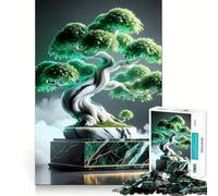 Zen Abstract Mable Bonsai Adult Jigsaw1000 Pieces Memory Skill Fun Stable Fit No Shifting Parts Compact Fun for Family Game Time (38x52cm)