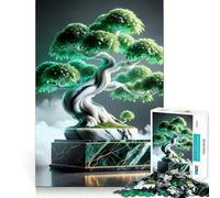 Zen Abstract Mable Bonsai Jigsaw Puzzles1000 Pieces Cognitive Boost Fun Burr Free Clean Cut Pieces Holiday Indoor Entertainment Toy (50x75cm)