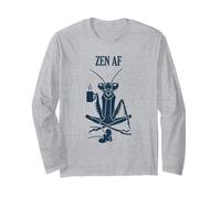 Zen AF Funny Coffee Mantis for Mindful Weirdos Long Sleeve T-Shirt