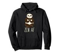 ZEN AF Panda Meditating Yoga Mindful as F-ck Meme Pullover Hoodie