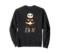 ZEN AF Panda Meditating Yoga Mindful as F-ck Meme Sweatshirt