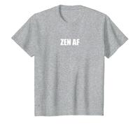 Zen Af T-Shirt, Youth, Heather Grey, Medium