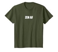 Zen Af T-Shirt, Youth, Olive Green, Medium