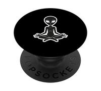 Zen Alien Meditating Yoga Pose PopSockets Adhesive PopGrip