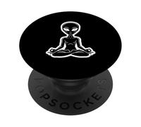 Zen Alien Meditating Yoga Pose PopSockets Adhesive PopGrip