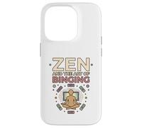 Zen And The Art Of Binging Minimalist Meditator Design Case for iPhone 14 Pro