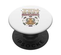 Zen And The Art Of Binging Minimalist Meditator Design PopSockets Adhesive PopGrip