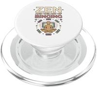 Zen And The Art Of Binging Minimalist Meditator Design PopSockets PopGrip for MagSafe