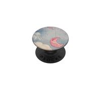 Zen Astrology Meditation Lunar Celestial Pink Crescent Moon PopSockets Adhesive PopGrip