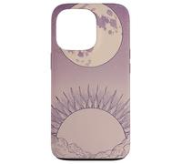 Zen Astrology Meditation Pastel Purple Lunar Celestial Sun Case for iPhone 13 Pro