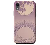 Zen Astrology Meditation Pastel Purple Lunar Celestial Sun Case for iPhone XR