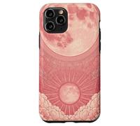 Zen Astrology Meditation Pink Lunar Clouds Celestial Sun Case for iPhone 11 Pro