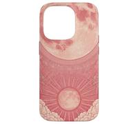 Zen Astrology Meditation Pink Lunar Clouds Celestial Sun Case for iPhone 14 Pro